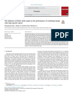 Vacuum Journal CFturbo Influence Blade Outlet Angle Centrifugal Pump Performance