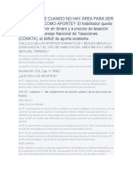 Qué Sucede Cuando No Hay Área para Ser Entregada Como Aporte