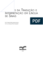 Estudos Da Tradução e Interpretação em Língua de Sinais