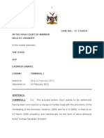 The State V Lazarus Gabriel Sentence. CC 17 - 2010. Tommasi, J 23 February 2011