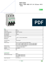 Product Data Sheet: Multi 9 - C60N - MCB - 3P - 3 A - B Curve - 415 V - 10 Ka