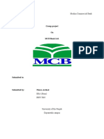 Group Project On MCB Bank LTD