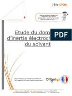 TP 1 Etude Domaine Inertie Electrochimique Du Solvant