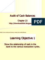 Audit of Cash Balances