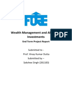 Wealth Management and Alternate Investments: End Term Project Report