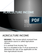 Agriculture Income