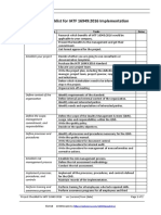 Project Checklist For IATF 16949:2016 Implementation: Implementation Phases Tasks Done