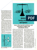 Bridges Matching Resistors and Capacitors