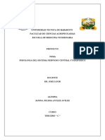 Proyecto de Fisiologia Del Sistema Nervioso Central y Periferico