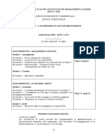 Entreprise Et Son Envi ECS CNAEM 2015 Sujet