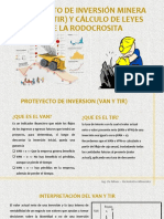 Proyecto de Inversión Minera (Van y Tir) y Cálculo de Leyes de La Rodocrosita