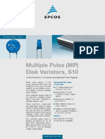 Multiple Pulse (MP) Disk Varistors, S10: Headline