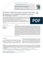 2019, Coyago-Cruz, Yield Response To Regulated Deficit Irrigation of Greenhouse Cherry Tomatoes. Agricultural Water Management