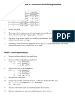 CHEM1111 Tutorial 3 - Answers To Critical Thinking Questions Model 1: Electron Energy