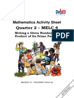 Quarter 2 - MELC 4: Mathematics Activity Sheet