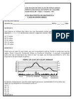 Avaliação Diagnóstica de Matemática - 2º Ano EM