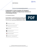 A Generation X Cohort Analysis of E-Shoppers: Satisfaction, Loyalty and Repurchase Intentions in A Developing Country