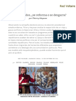 Estados Unidos, ¿Se Reforma o Se Desgarra - , Por Thierry Meyssan