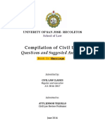 Compilation of Civil Law: Questions and Suggested Answers