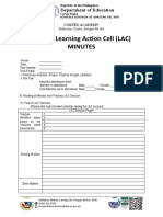 GROUP Learning Action Cell (LAC) Minutes: Department of Education