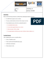 Hands-On Exercise No. 2 Batch-08 Digital Marketing Total Marks: 10 Due Date: 12/11/2020