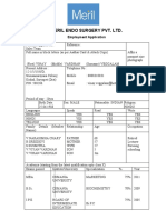 Meril Endo Surgery Pvt. LTD.: Employment Application