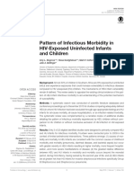 Pattern of Infectious Morbidity in Hiv-Exposed Uninfected Infants and Children