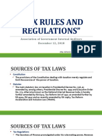 Part 1 - Tax Rules & Regulations