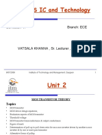 MOS IC and Technology: Semester: VI Branch: ECE