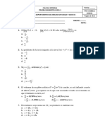 Examen Diagnóstico Calculo Integral 2021-1