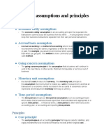 Accounting Assumptions and Principles