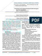 Application of IOT Technology in Providing Population Health During The Sars-Cov-2 Pandemic