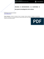 Bustamante Enrique - de Las Industrias Culturales Al Entretenimiento