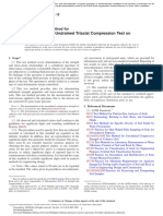 Unconsolidated-Undrained Triaxial Compression Test On Cohesive Soils