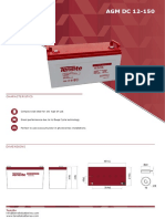 Datasheet Tensite Batteries AGM 12 150