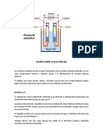 Teoría Sobre La Electrólisis