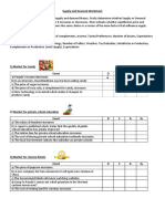 Changes in Demand - Supply WS 1