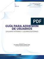 Guía para Adhesión de Usuarios Usuario Interno y Usuario Externo V3