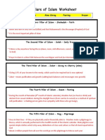 Five Pillars of Islam Worksheet