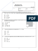 Mini Ensayo Nº4 (Algebra) PTU