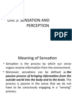 Unit 3: Sensation and Perception