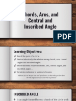 Chords, Arcs, and Central and Inscribed Angle