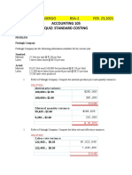 Standard Costing Quiz Printing