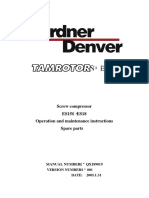 Screw Compressor ES15 ES18 Operation and Maintenance Instructions Spare Parts