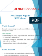 Research Methodology: Prof. Deepak Nagaria BIET, Jhansi