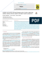 Academic and Real-Life Task-Based Language Needs of Marine Engineeringstudents Interface Between Students' and Subject Teachers' Perspectives