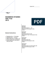 2012 Business - Abbotsleigh Trial With Solutions