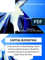 Capital Budgeting: BA 217: Financial Management