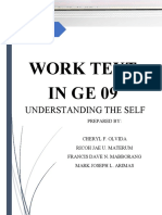 Work Text INGE09: Understanding The Self