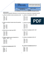 Prueba Diagnostica Cuarto Grado 2021